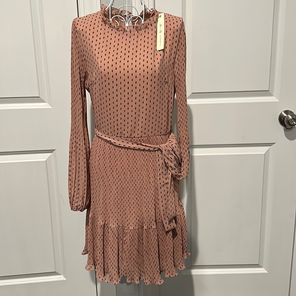 Pleated & Ruffled Dress